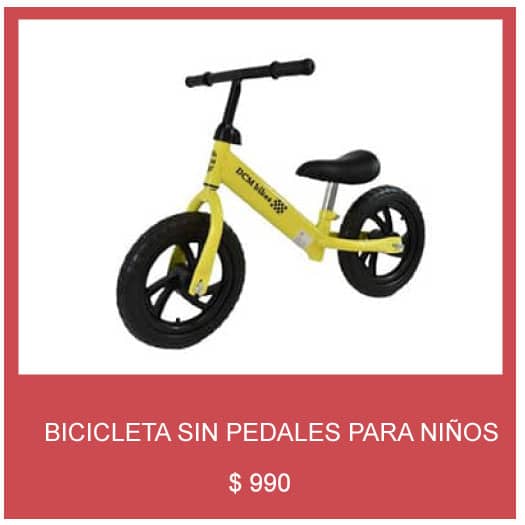 bicicleta sin pedales para niños