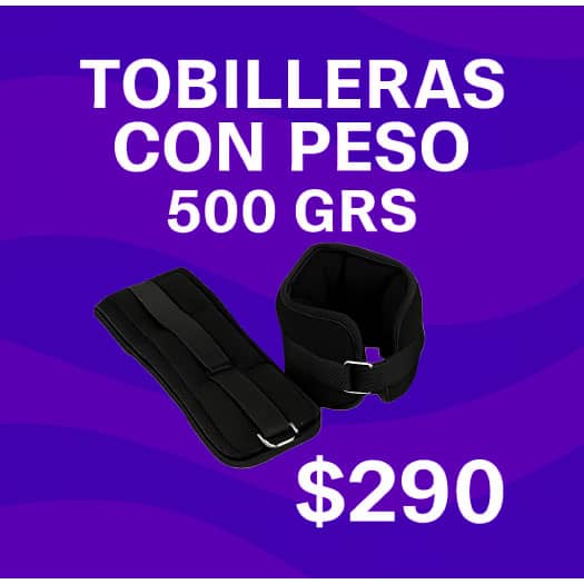 tobilleras con peso 500 grs