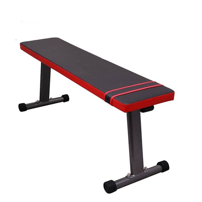 banco plano musculacion con pesas en Uruguay - Musculomania