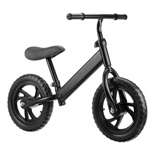 Bicicleta de metal sin pedales niños negra