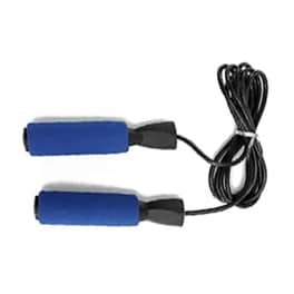 cuerda de saltar ajustable azul