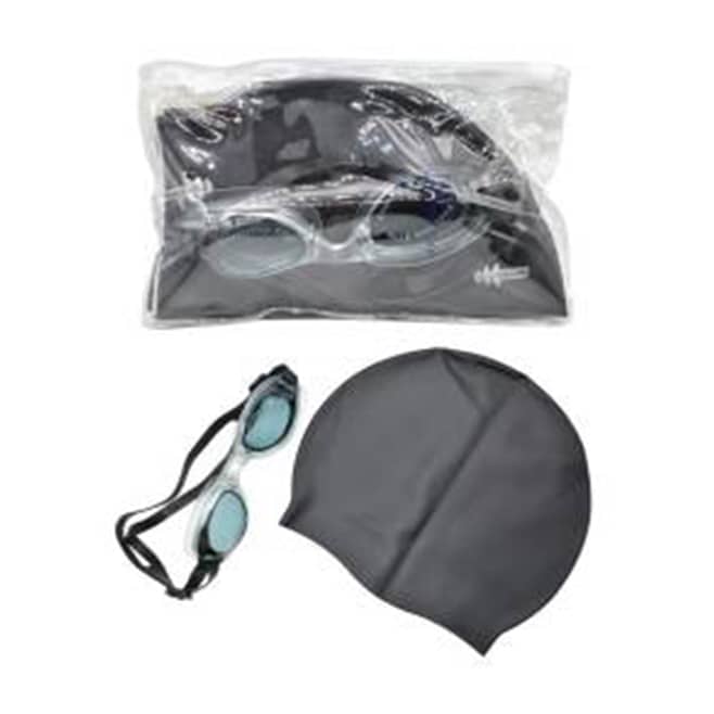 Lente nataci&oacute;n con gorra silicona negra