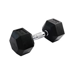 Mancuerna hexagonal recubierta goma 10 kg en Uruguay - Musculomania