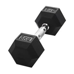 Mancuerna hexagonal recubierta goma 5 kg en Uruguay - Musculomania